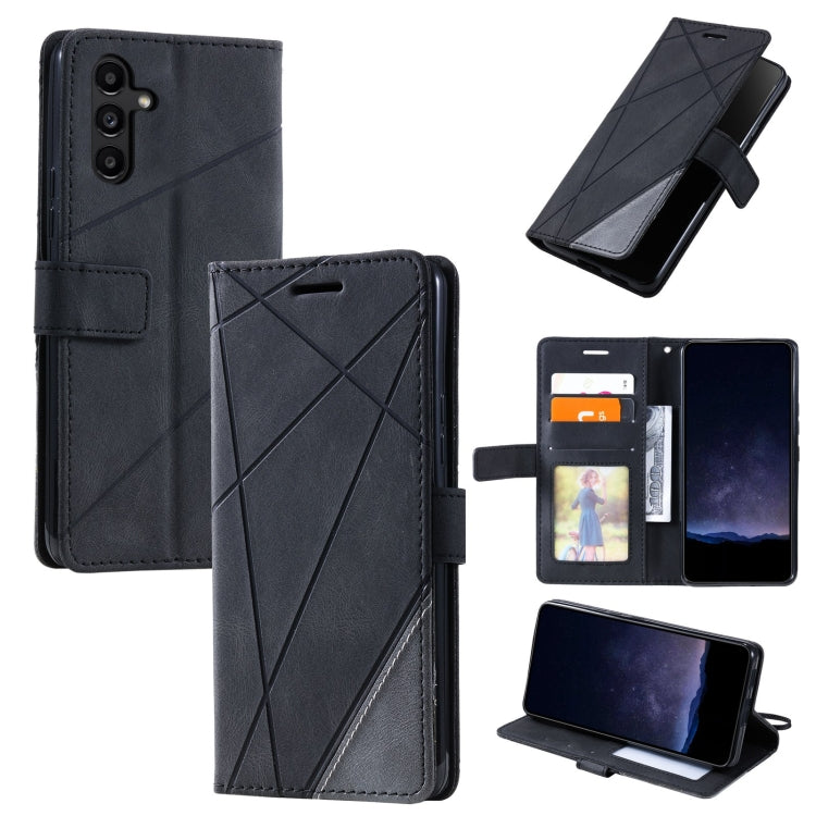 Skin Feel Splicing Leather Phone Case, For Samsung Galaxy Xcover 7, For Samsung Galaxy A55 5G, For Samsung Galaxy A35 5G, For Samsung Galaxy S24 Ultra 5G, For Samsung Galaxy S24+ 5G, For Samsung Galaxy S24 5G, For Samsung Galaxy A15��������������������...