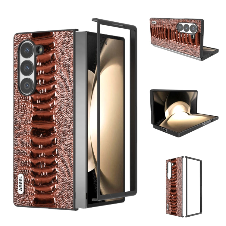 ABEEL Genuine Leather Weilai Series Phone Case, For Samsung Galaxy Z Flip6 / Flip7 FE, For Samsung Galaxy Z Fold6, For Samsung Galaxy Z Fold5, For Samsung Galaxy Z Flip5