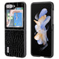 ABEEL Genuine Leather Crocodile Pattern Black Edge Phone Case, For Samsung Galaxy Z Flip6 / Flip7 FE, For Samsung Galaxy Z Fold6, For Samsung Galaxy Z Fold5, For Samsung Galaxy Z Flip5
