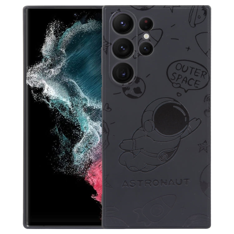 Astronaut Pattern Silicone Straight Edge Phone Case