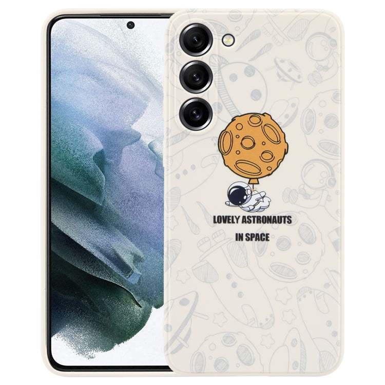 Astronaut Pattern Silicone Straight Edge Phone Case