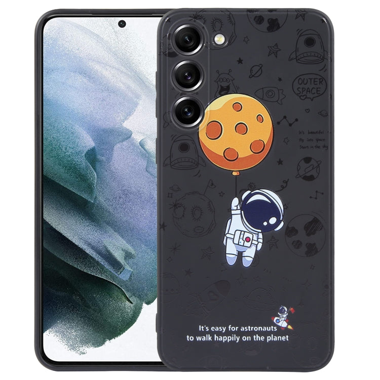 Astronaut Pattern Silicone Straight Edge Phone Case