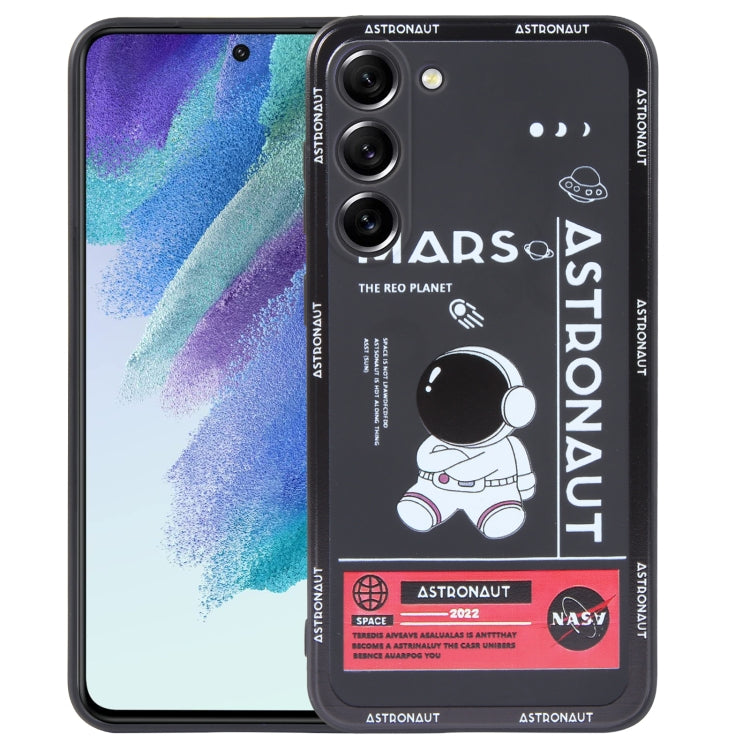 Astronaut Pattern Silicone Straight Edge Phone Case
