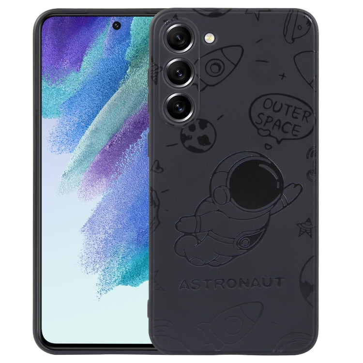 Astronaut Pattern Silicone Straight Edge Phone Case