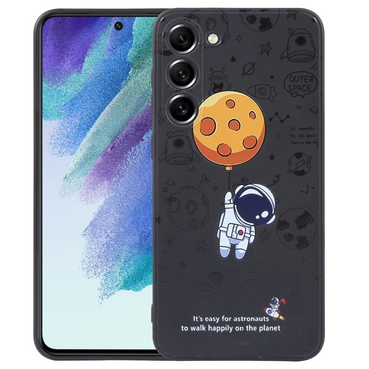 Astronaut Pattern Silicone Straight Edge Phone Case
