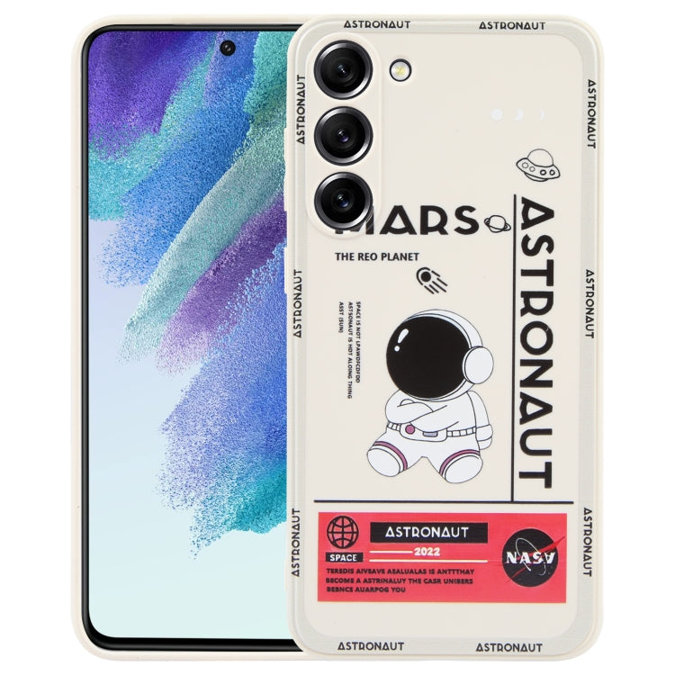 Astronaut Pattern Silicone Straight Edge Phone Case