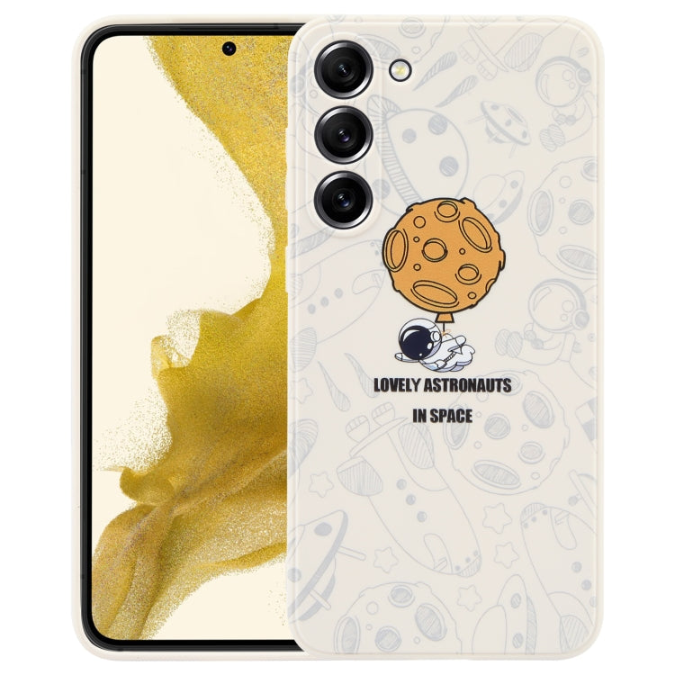 Astronaut Pattern Silicone Straight Edge Phone Case