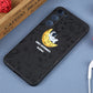 Astronaut Pattern Silicone Straight Edge Phone Case