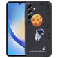 Astronaut Pattern Silicone Straight Edge Phone Case