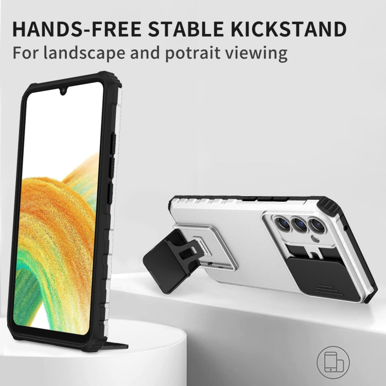 Stereoscopic Holder Sliding Camshield Phone Case, For Samsung Galaxy A34 5G, For Samsung Galaxy A54 5G, For Samsung Galaxy A14 5G, For Samsung Galaxy S20 FE, For Samsung Galaxy A23 4G, For Samsung Galaxy S22+ 5G