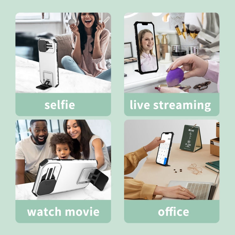 Stereoscopic Holder Sliding Camshield Phone Case, For Samsung Galaxy A34 5G, For Samsung Galaxy A54 5G, For Samsung Galaxy A14 5G, For Samsung Galaxy S20 FE, For Samsung Galaxy A23 4G, For Samsung Galaxy S22+ 5G