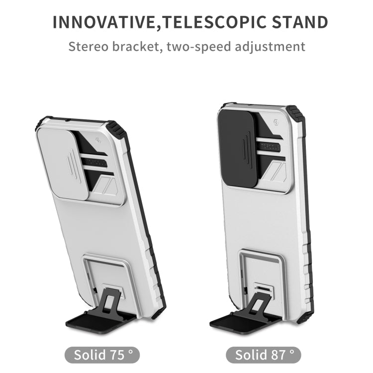 Stereoscopic Holder Sliding Camshield Phone Case, For Samsung Galaxy S22 5G, For Samsung Galaxy A52 5G, For Samsung Galaxy A05, For Samsung Galaxy A05s, For Samsung Galaxy A15 5G, For Samsung Galaxy S24 5G