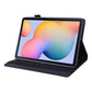 Calf Pattern Double Folding Design Embossed Leather Case with  Holder & Card Slots & Pen Slot &   Elastic Band, For Samsung Galaxy Tab S6 Lite