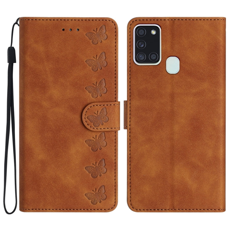 Seven Butterflies Embossed Leather Phone Case, For Samsung Galaxy A13 5G, For Samsung Galaxy A14 5G, For Samsung Galaxy A20 / A30, For Samsung Galaxy S24 5G, For Samsung Galaxy A05s, For Samsung Galaxy A20e, For Samsung Galaxy A20s���������������������...