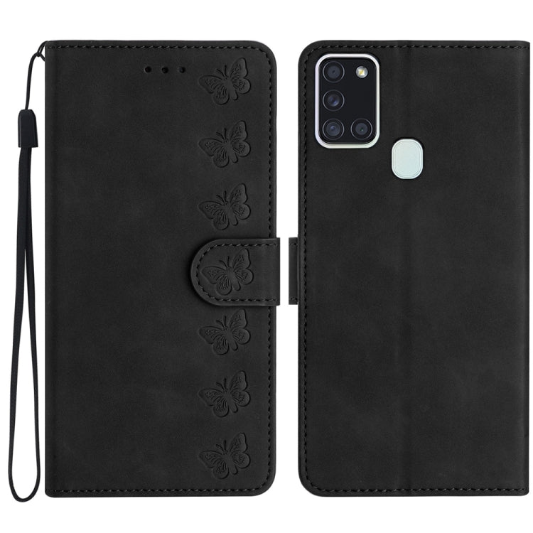 Seven Butterflies Embossed Leather Phone Case, For Samsung Galaxy A13 5G, For Samsung Galaxy A14 5G, For Samsung Galaxy A20 / A30, For Samsung Galaxy S24 5G, For Samsung Galaxy A05s, For Samsung Galaxy A20e, For Samsung Galaxy A20s���������������������...