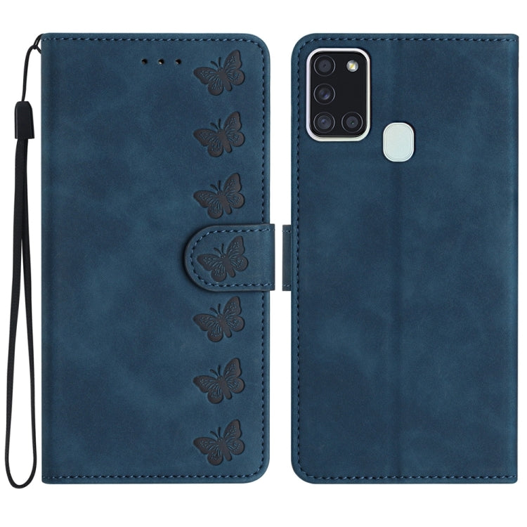 Seven Butterflies Embossed Leather Phone Case, For Samsung Galaxy A13 5G, For Samsung Galaxy A14 5G, For Samsung Galaxy A20 / A30, For Samsung Galaxy S24 5G, For Samsung Galaxy A05s, For Samsung Galaxy A20e, For Samsung Galaxy A20s���������������������...