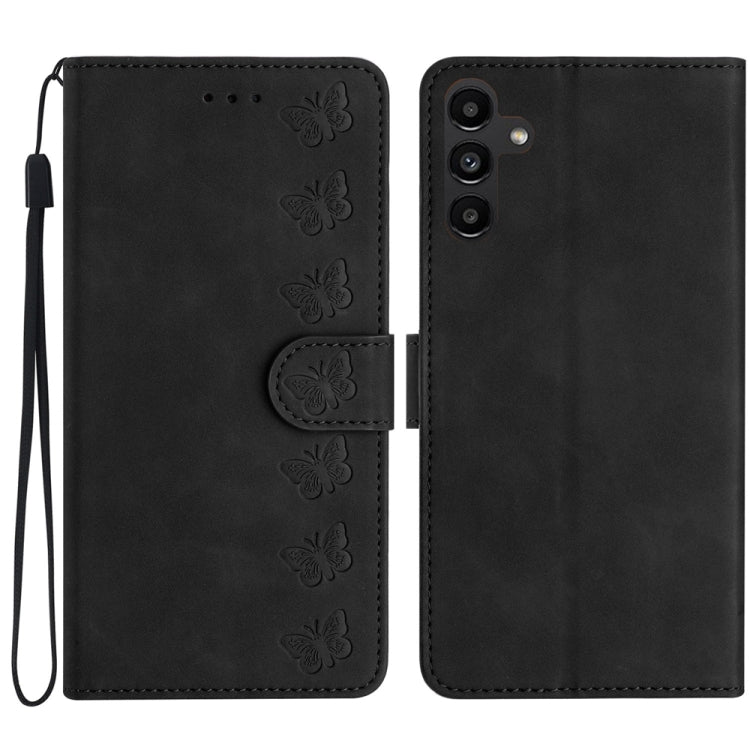 Seven Butterflies Embossed Leather Phone Case, For Samsung Galaxy A41, For Samsung Galaxy A42 5G, For Samsung Galaxy A50, For Samsung Galaxy A51, For Samsung Galaxy A52 5G, For Samsung Galaxy A53, For Samsung Galaxy A54, For Samsung Galaxy A70
