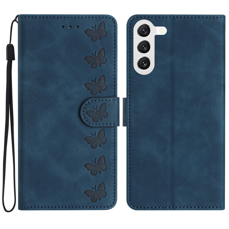 Seven Butterflies Embossed Leather Phone Case, For Samsung Galaxy A13 5G, For Samsung Galaxy A14 5G, For Samsung Galaxy A20 / A30, For Samsung Galaxy S24 5G, For Samsung Galaxy A05s, For Samsung Galaxy A20e, For Samsung Galaxy A20s���������������������...