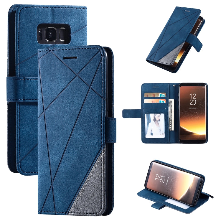 Skin Feel Splicing Horizontal Flip Leather Case with Holder & Card Slots & Wallet & Photo Frame, For Samsung Galaxy S20, For Samsung Galaxy S20 Plus, For Samsung Galaxy S20 Ultra, For Samsung Galaxy S8, For Samsung Galaxy J6, For Samsung Galaxy A50����...