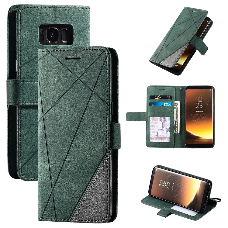 Skin Feel Splicing Horizontal Flip Leather Case with Holder & Card Slots & Wallet & Photo Frame, For Samsung Galaxy S20, For Samsung Galaxy S20 Plus, For Samsung Galaxy S20 Ultra, For Samsung Galaxy S8, For Samsung Galaxy J6, For Samsung Galaxy A50����...