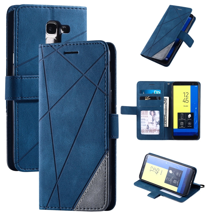 Skin Feel Splicing Horizontal Flip Leather Case with Holder & Card Slots & Wallet & Photo Frame, For Samsung Galaxy S20, For Samsung Galaxy S20 Plus, For Samsung Galaxy S20 Ultra, For Samsung Galaxy S8, For Samsung Galaxy J6, For Samsung Galaxy A50����...