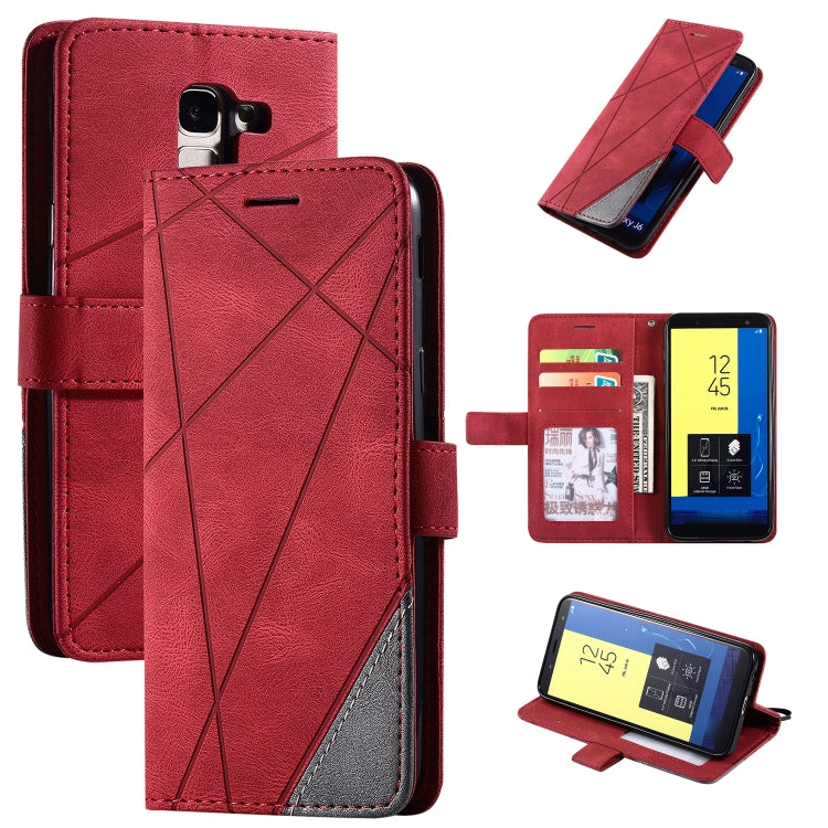Skin Feel Splicing Horizontal Flip Leather Case with Holder & Card Slots & Wallet & Photo Frame, For Samsung Galaxy S20, For Samsung Galaxy S20 Plus, For Samsung Galaxy S20 Ultra, For Samsung Galaxy S8, For Samsung Galaxy J6, For Samsung Galaxy A50����...