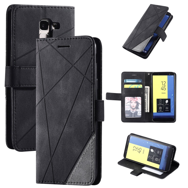 Skin Feel Splicing Horizontal Flip Leather Case with Holder & Card Slots & Wallet & Photo Frame, For Samsung Galaxy S20, For Samsung Galaxy S20 Plus, For Samsung Galaxy S20 Ultra, For Samsung Galaxy S8, For Samsung Galaxy J6, For Samsung Galaxy A50����...