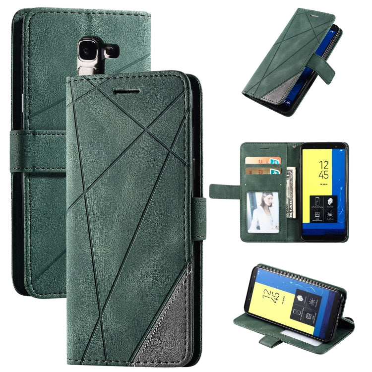 Skin Feel Splicing Horizontal Flip Leather Case with Holder & Card Slots & Wallet & Photo Frame, For Samsung Galaxy S20, For Samsung Galaxy S20 Plus, For Samsung Galaxy S20 Ultra, For Samsung Galaxy S8, For Samsung Galaxy J6, For Samsung Galaxy A50����...
