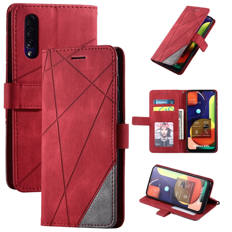 Skin Feel Splicing Horizontal Flip Leather Case with Holder & Card Slots & Wallet & Photo Frame, For Samsung Galaxy S20, For Samsung Galaxy S20 Plus, For Samsung Galaxy S20 Ultra, For Samsung Galaxy S8, For Samsung Galaxy J6, For Samsung Galaxy A50����...