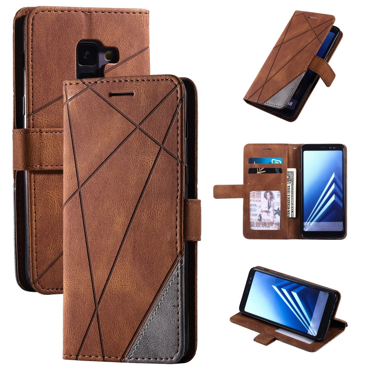 Skin Feel Splicing Horizontal Flip Leather Case with Holder & Card Slots & Wallet & Photo Frame, For Samsung Galaxy S20, For Samsung Galaxy S20 Plus, For Samsung Galaxy S20 Ultra, For Samsung Galaxy S8, For Samsung Galaxy J6, For Samsung Galaxy A50����...