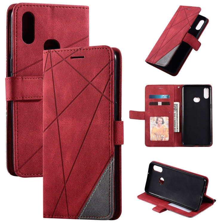 Skin Feel Splicing Horizontal Flip Leather Case with Holder & Card Slots & Wallet & Photo Frame, For Samsung Galaxy S20, For Samsung Galaxy S20 Plus, For Samsung Galaxy S20 Ultra, For Samsung Galaxy S8, For Samsung Galaxy J6, For Samsung Galaxy A50����...