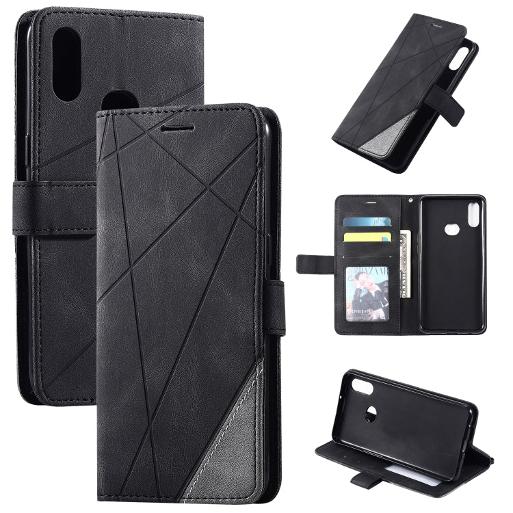 Skin Feel Splicing Horizontal Flip Leather Case with Holder & Card Slots & Wallet & Photo Frame, For Samsung Galaxy S20, For Samsung Galaxy S20 Plus, For Samsung Galaxy S20 Ultra, For Samsung Galaxy S8, For Samsung Galaxy J6, For Samsung Galaxy A50����...