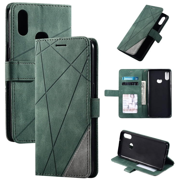 Skin Feel Splicing Horizontal Flip Leather Case with Holder & Card Slots & Wallet & Photo Frame, For Samsung Galaxy S20, For Samsung Galaxy S20 Plus, For Samsung Galaxy S20 Ultra, For Samsung Galaxy S8, For Samsung Galaxy J6, For Samsung Galaxy A50����...