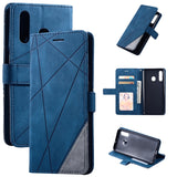 Skin Feel Splicing Horizontal Flip Leather Case with Holder & Card Slots & Wallet & Photo Frame, For Samsung Galaxy A20, For Samsung Galaxy A20e