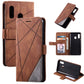 Skin Feel Splicing Horizontal Flip Leather Case with Holder & Card Slots & Wallet & Photo Frame, For Samsung Galaxy A20, For Samsung Galaxy A20e
