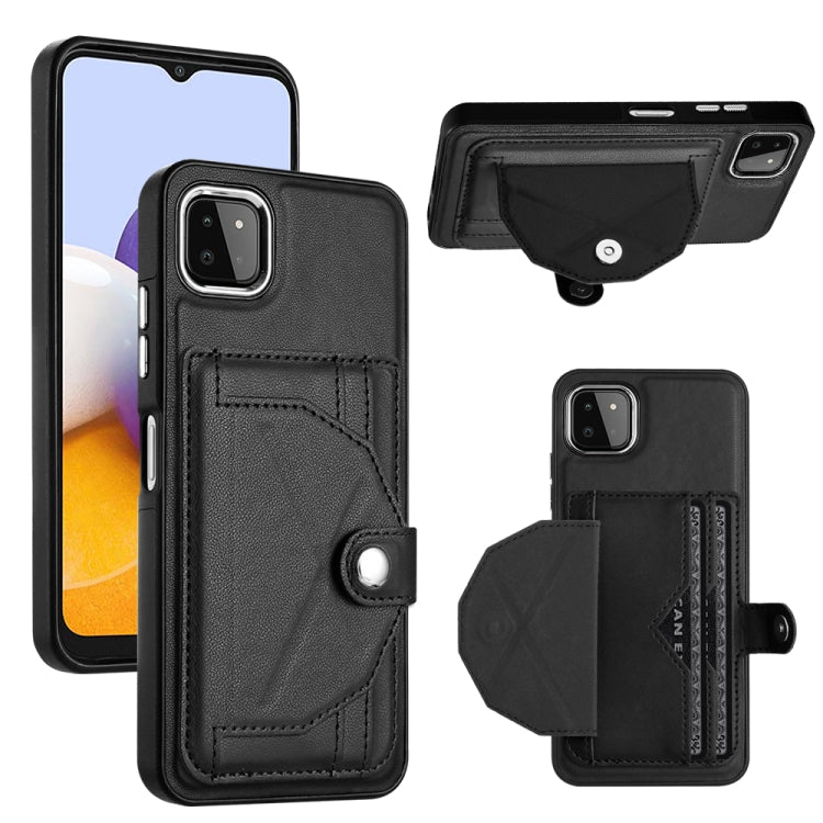 Shockproof Leather Phone Case with Card Holder, For Samsung Galaxy A22 5G, For Samsung Galaxy S21 FE 5G, For Samsung Galaxy A32 4G, For Samsung Galaxy A72 4G / A72 5G, For Samsung Galaxy A52 4G / A52 5G, For Samsung Galaxy A12 4G / M12�����������������...