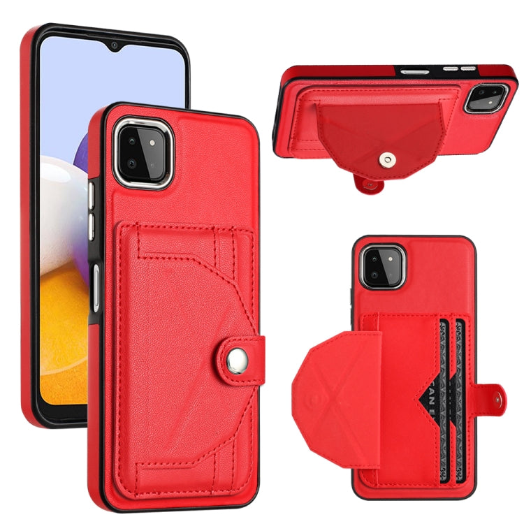 Shockproof Leather Phone Case with Card Holder, For Samsung Galaxy A22 5G, For Samsung Galaxy S21 FE 5G, For Samsung Galaxy A32 4G, For Samsung Galaxy A72 4G / A72 5G, For Samsung Galaxy A52 4G / A52 5G, For Samsung Galaxy A12 4G / M12�����������������...