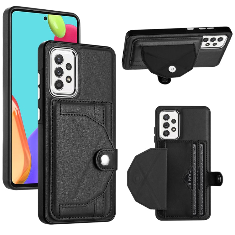 Shockproof Leather Phone Case with Card Holder, For Samsung Galaxy A22 5G, For Samsung Galaxy S21 FE 5G, For Samsung Galaxy A32 4G, For Samsung Galaxy A72 4G / A72 5G, For Samsung Galaxy A52 4G / A52 5G, For Samsung Galaxy A12 4G / M12�����������������...