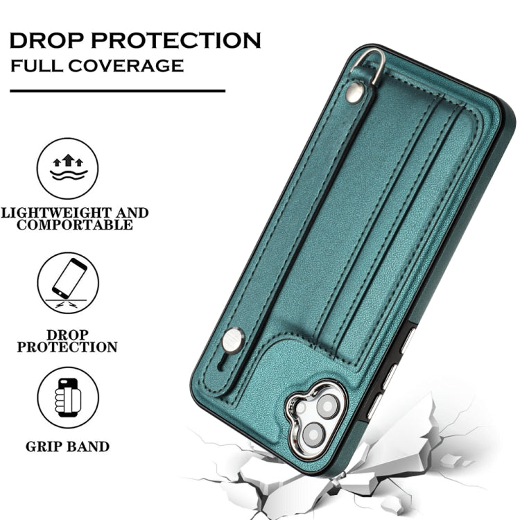 Shockproof Leather Phone Case with Wrist Strap, For Samsung Galaxy A04E / F04 / M04, For Samsung Galaxy A14 4G / A14 5G, For Samsung Galaxy A34 5G, For Samsung Galaxy A54 5G, For Samsung Galaxy S23 Ultra, For Samsung Galaxy S23, For Samsung Galaxy A04 ...