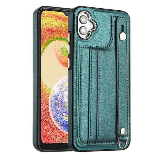 Shockproof Leather Phone Case with Wrist Strap, For Samsung Galaxy A04E / F04 / M04, For Samsung Galaxy A14 4G / A14 5G, For Samsung Galaxy A34 5G, For Samsung Galaxy A54 5G, For Samsung Galaxy S23 Ultra, For Samsung Galaxy S23, For Samsung Galaxy A04 ...