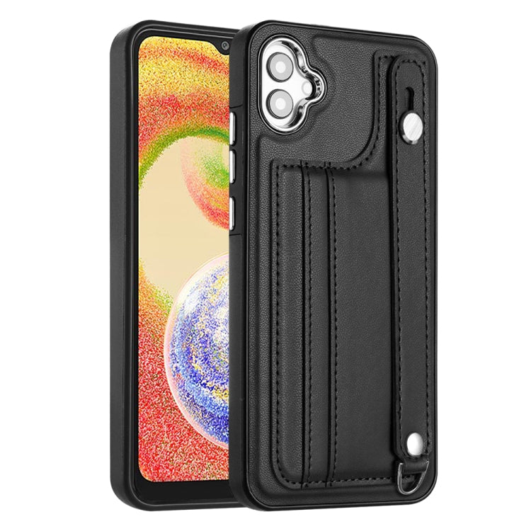 Shockproof Leather Phone Case with Wrist Strap, For Samsung Galaxy A04E / F04 / M04, For Samsung Galaxy A14 4G / A14 5G, For Samsung Galaxy A34 5G, For Samsung Galaxy A54 5G, For Samsung Galaxy S23 Ultra, For Samsung Galaxy S23, For Samsung Galaxy A04 ...