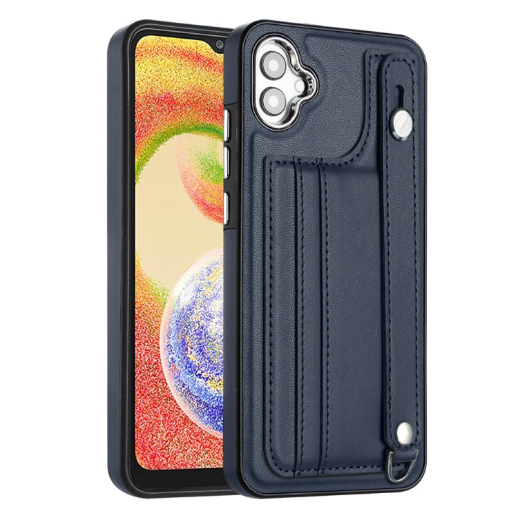 Shockproof Leather Phone Case with Wrist Strap, For Samsung Galaxy A04E / F04 / M04, For Samsung Galaxy A14 4G / A14 5G, For Samsung Galaxy A34 5G, For Samsung Galaxy A54 5G, For Samsung Galaxy S23 Ultra, For Samsung Galaxy S23, For Samsung Galaxy A04 ...