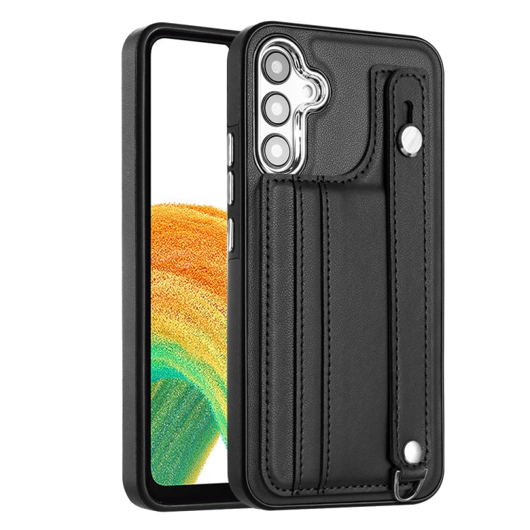 Shockproof Leather Phone Case with Wrist Strap, For Samsung Galaxy A04E / F04 / M04, For Samsung Galaxy A14 4G / A14 5G, For Samsung Galaxy A34 5G, For Samsung Galaxy A54 5G, For Samsung Galaxy S23 Ultra, For Samsung Galaxy S23, For Samsung Galaxy A04 ...