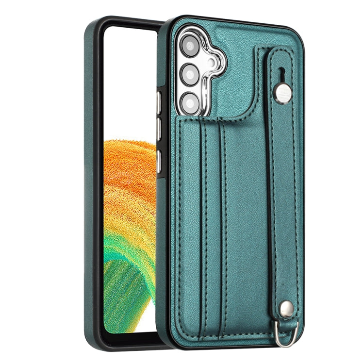 Shockproof Leather Phone Case with Wrist Strap, For Samsung Galaxy A04E / F04 / M04, For Samsung Galaxy A14 4G / A14 5G, For Samsung Galaxy A34 5G, For Samsung Galaxy A54 5G, For Samsung Galaxy S23 Ultra, For Samsung Galaxy S23, For Samsung Galaxy A04 ...