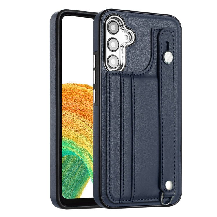 Shockproof Leather Phone Case with Wrist Strap, For Samsung Galaxy A04E / F04 / M04, For Samsung Galaxy A14 4G / A14 5G, For Samsung Galaxy A34 5G, For Samsung Galaxy A54 5G, For Samsung Galaxy S23 Ultra, For Samsung Galaxy S23, For Samsung Galaxy A04 ...