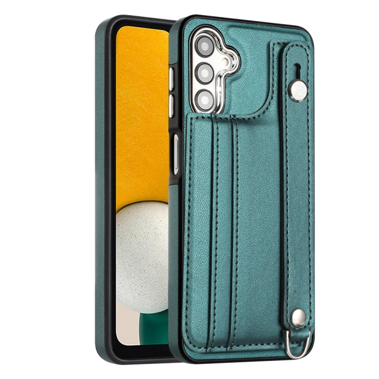 Shockproof Leather Phone Case with Wrist Strap, For Samsung Galaxy A04E / F04 / M04, For Samsung Galaxy A14 4G / A14 5G, For Samsung Galaxy A34 5G, For Samsung Galaxy A54 5G, For Samsung Galaxy S23 Ultra, For Samsung Galaxy S23, For Samsung Galaxy A04 ...