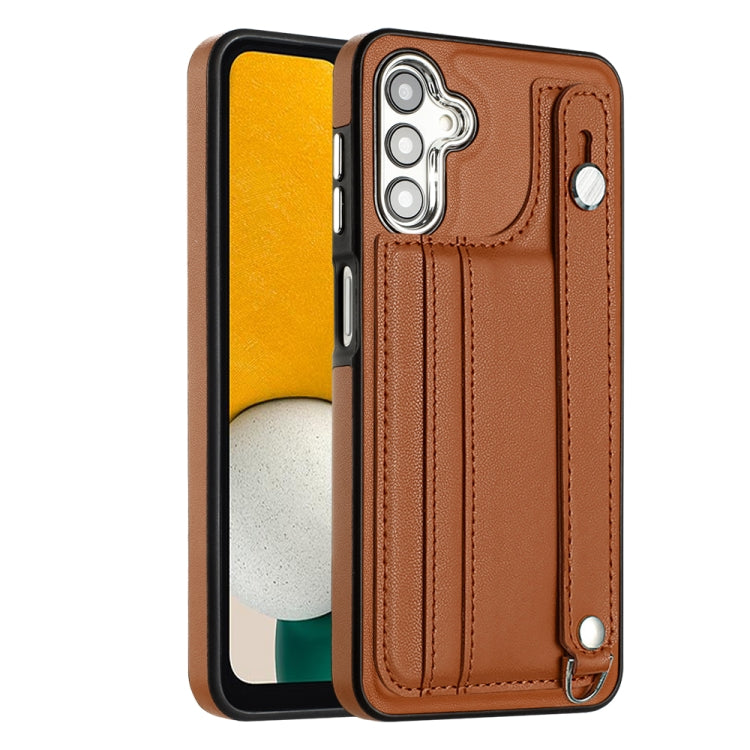 Shockproof Leather Phone Case with Wrist Strap, For Samsung Galaxy A04E / F04 / M04, For Samsung Galaxy A14 4G / A14 5G, For Samsung Galaxy A34 5G, For Samsung Galaxy A54 5G, For Samsung Galaxy S23 Ultra, For Samsung Galaxy S23, For Samsung Galaxy A04 ...