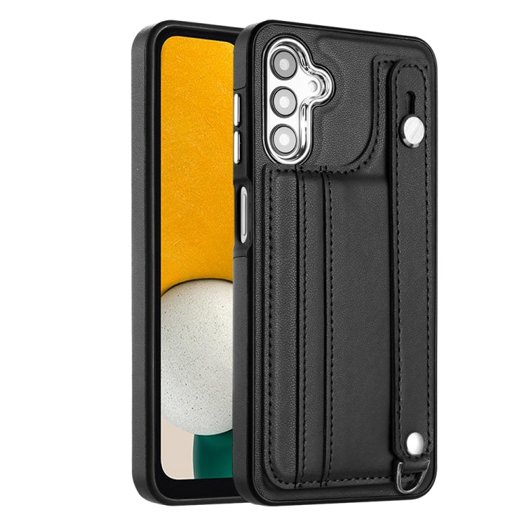 Shockproof Leather Phone Case with Wrist Strap, For Samsung Galaxy A04E / F04 / M04, For Samsung Galaxy A14 4G / A14 5G, For Samsung Galaxy A34 5G, For Samsung Galaxy A54 5G, For Samsung Galaxy S23 Ultra, For Samsung Galaxy S23, For Samsung Galaxy A04 ...