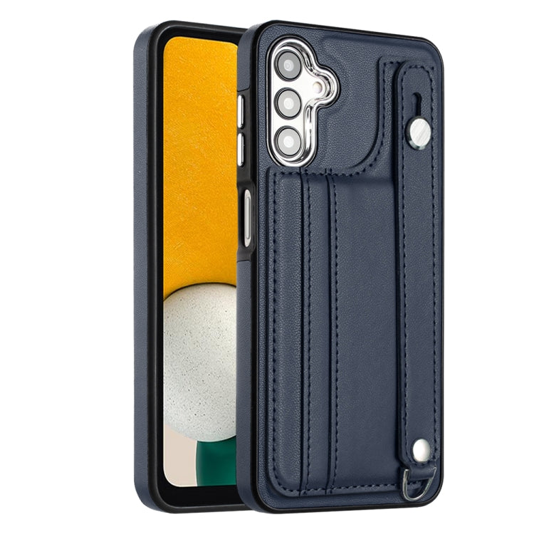 Shockproof Leather Phone Case with Wrist Strap, For Samsung Galaxy A04E / F04 / M04, For Samsung Galaxy A14 4G / A14 5G, For Samsung Galaxy A34 5G, For Samsung Galaxy A54 5G, For Samsung Galaxy S23 Ultra, For Samsung Galaxy S23, For Samsung Galaxy A04 ...