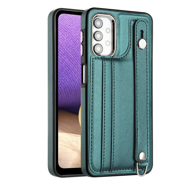 Shockproof Leather Phone Case with Wrist Strap, For Samsung Galaxy A23 4G / F23 5G / M23 5G, For Samsung Galaxy A53 5G, For Samsung Galaxy A73 5G, For Samsung Galaxy A33 5G, For Samsung Galaxy A13 4G, For Samsung Galaxy S22 Ultra 5G��������������������...
